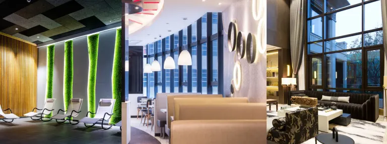 Zona de spa, cafetería y salón de hotel